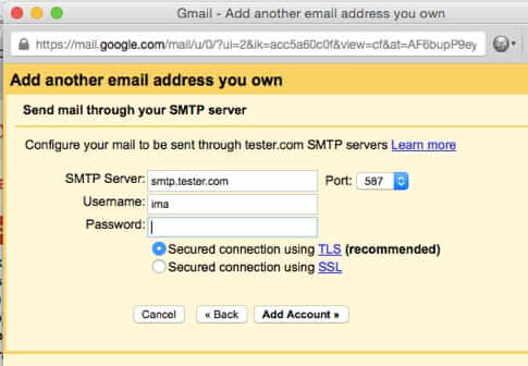 gmail demands smtp server to add email address