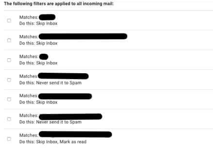 gmail filters