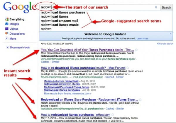 google-instant-search