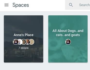 google spaces collapsed