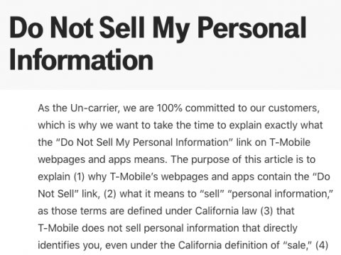 here is what do not sell my personal information is about