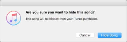 hide delete song itunes purchases