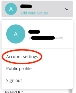 how to cancel canva account settings