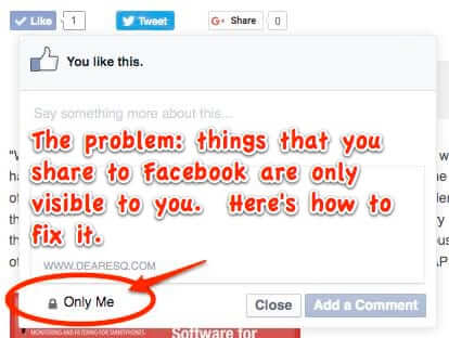 how to change the privacy settings on things you share to facebook from other site