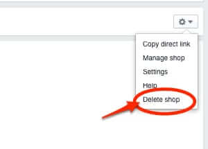 how to delete shop from facebook page - delete shop