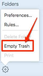 how to empty icloud trash