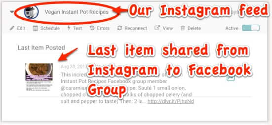 how to share instagram to facebook page group