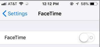 how to turn off facetime ios iphone