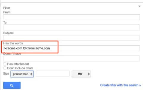how to create and or filter gmail
