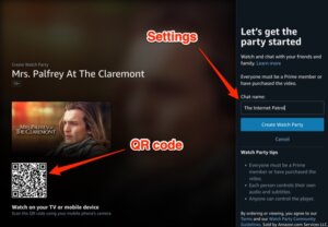 how to set up amazon watch party 2