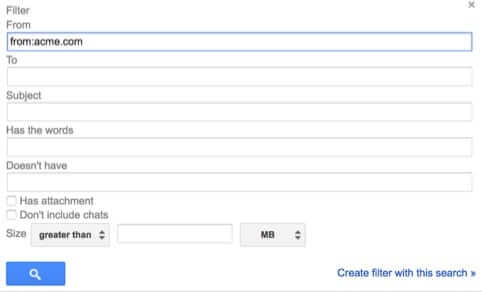 how to set up or argument gmail filter