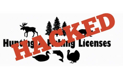 hunting fishing licenses hacked