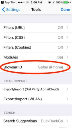 icab user agent browser ID iphone