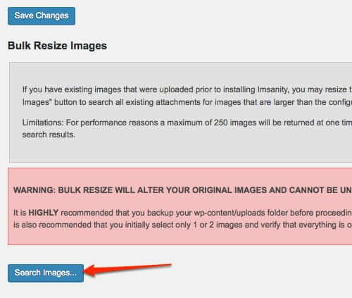 imsanity bulk resize site images wordpress plugin