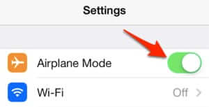 iphone airplane mode