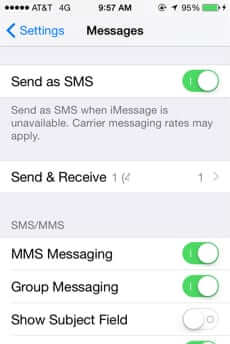 iphone messages settings send and receive 1
