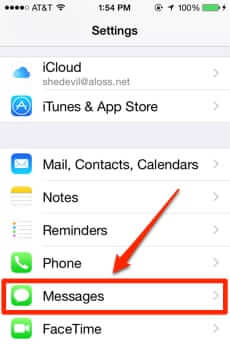 iphone settings messages