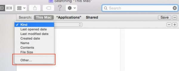 mac finder advanced search kind