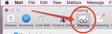 mac mail preferences viewing