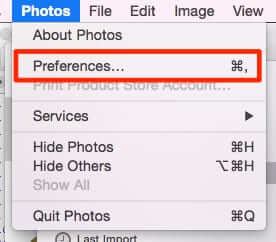 mac photos preferences