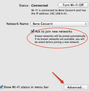 macbook wifi automatically connect