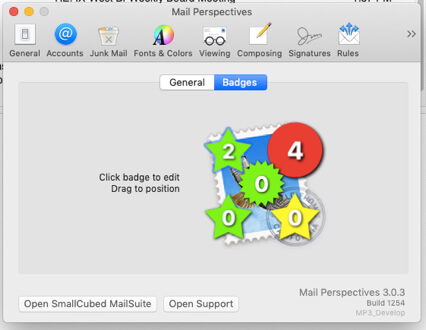 mail perspectives preferences pane panel 