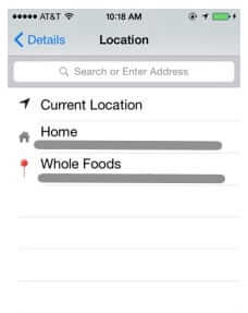 manually set location for iphone reminder