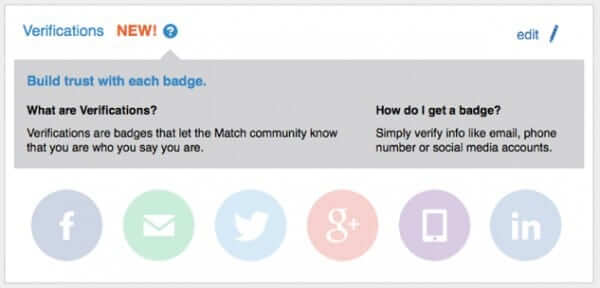match.com match verification badges