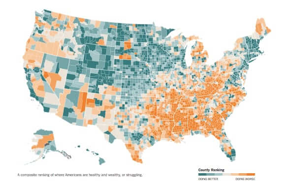 new york times best and worst counties