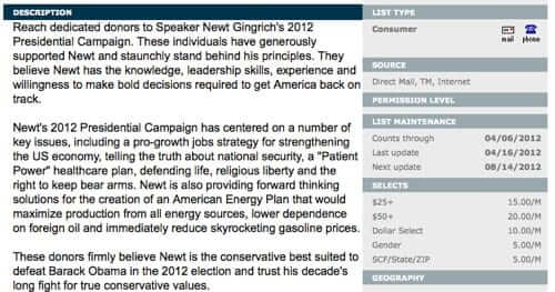 newt-gingrich-email-list