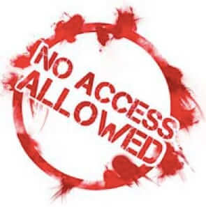 no access allowed