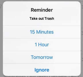 old style reminder notification alert iphone