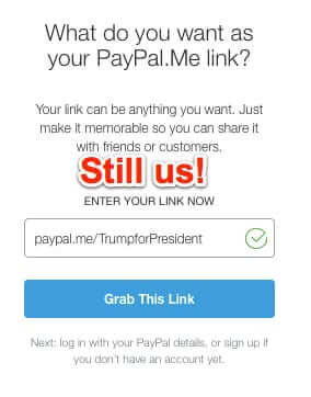 paypal.me trump for president-1