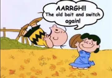 peanuts bait and switch