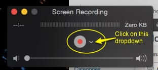 quicktime screen recording