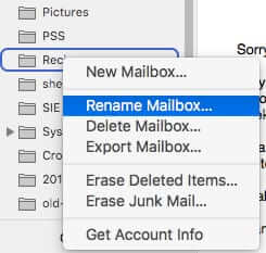 rename mac mail folder mailbox