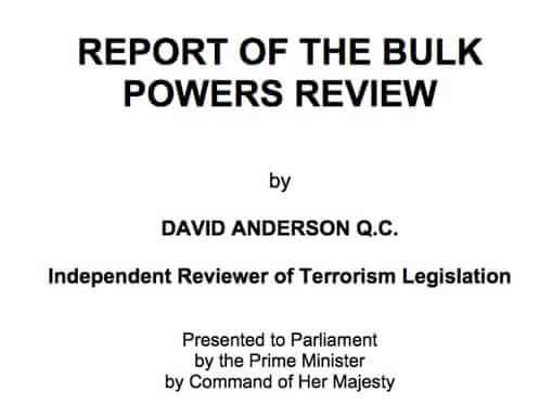 report investigatory powers bill david anderson bulk collection interception