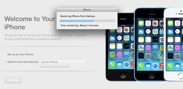 restoring iphone from backup