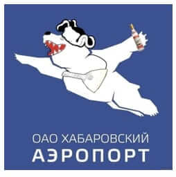 russian flying bear with vodka