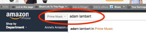 search amazon prime music