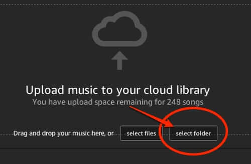select folder itunes library import amazon music