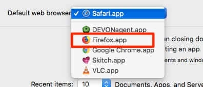 select set default browser mac