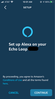 set up echo loop in alexa app