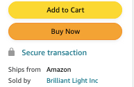 shipped by amazon sold by 3rd party brilliant lights