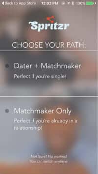 spritzr dater or matchmaker