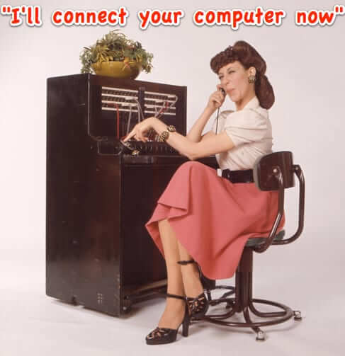 switchboard operator connect computer