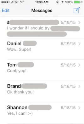 text messages iphone
