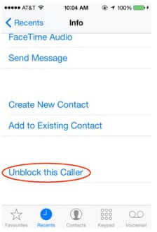 unblock caller iphone
