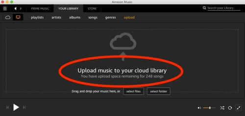 upload music to your amazon music cloud library