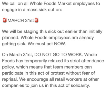 whole foods workers strike